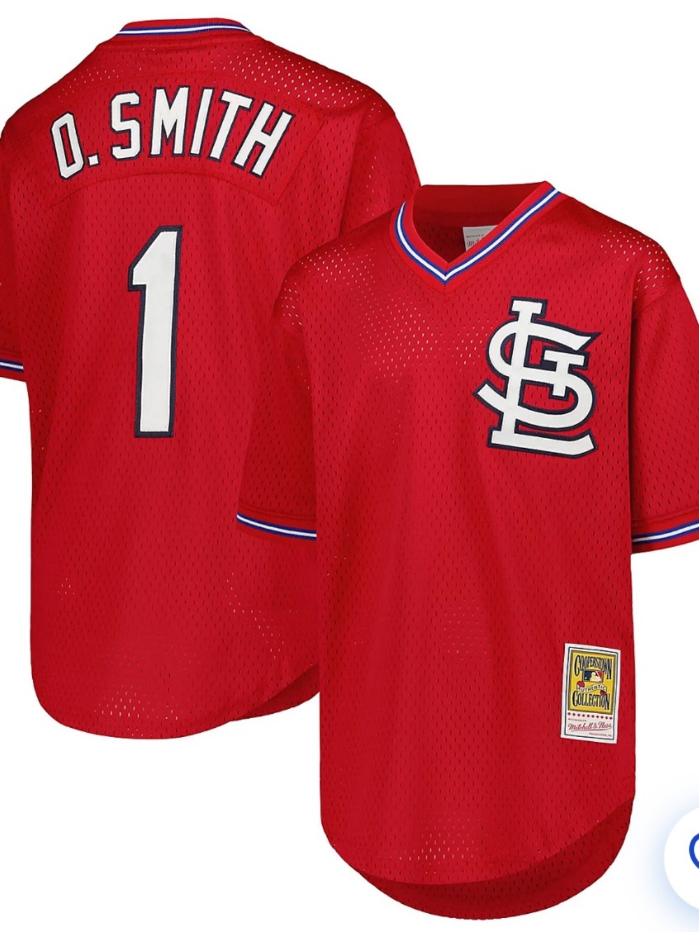 Mitchell Ness Ozzie Smith StLouis
Cardinals Cooperstown Collection  jersey small